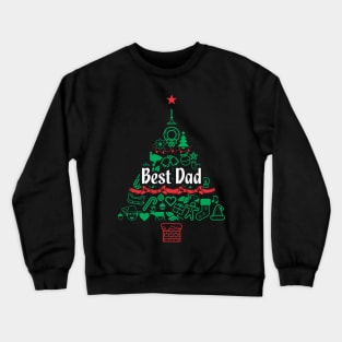 Best Dad Holiday Present - Funny Christmas Gift Crewneck Sweatshirt